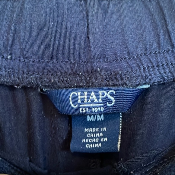 Women’s Chaps M Navy blue lounge pajama Pants Front Pockets drawstring elastic - Picture 4 of 8